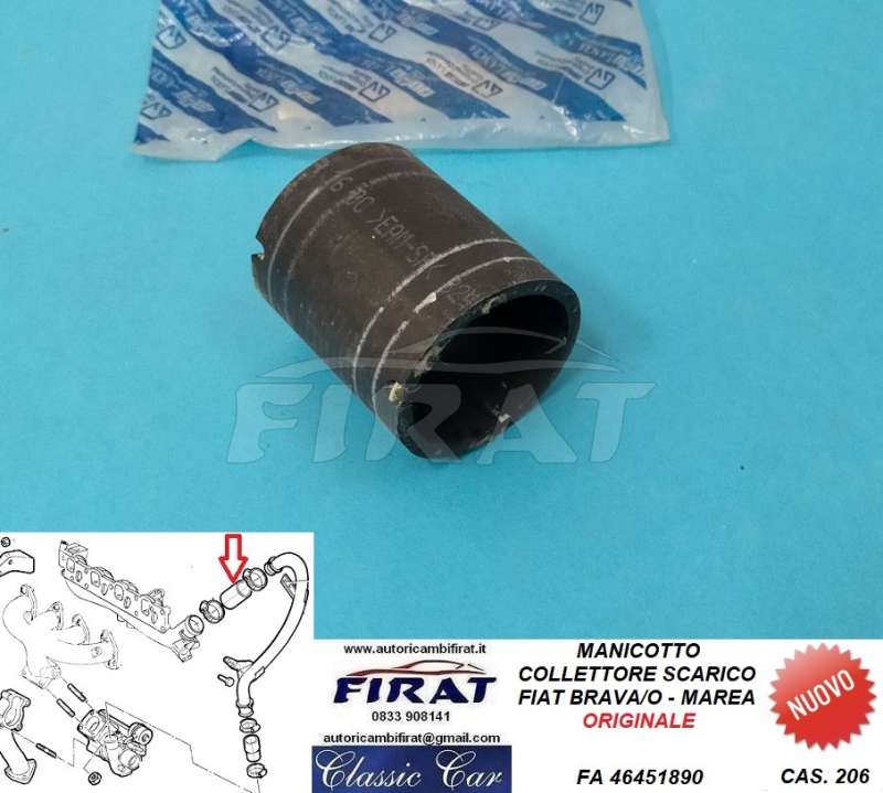 MANICOTTO COLLETTORE SCARICO FIAT BRAVA-BRAVO-MAREA (46451890)